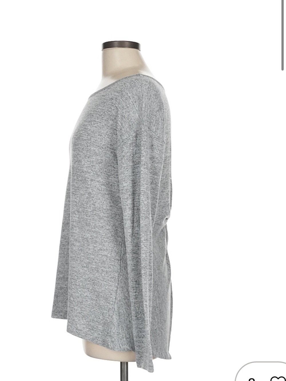 GAP Women's Light Grey Boatneck Long-Sleeve Top - Picture 4 of 9
